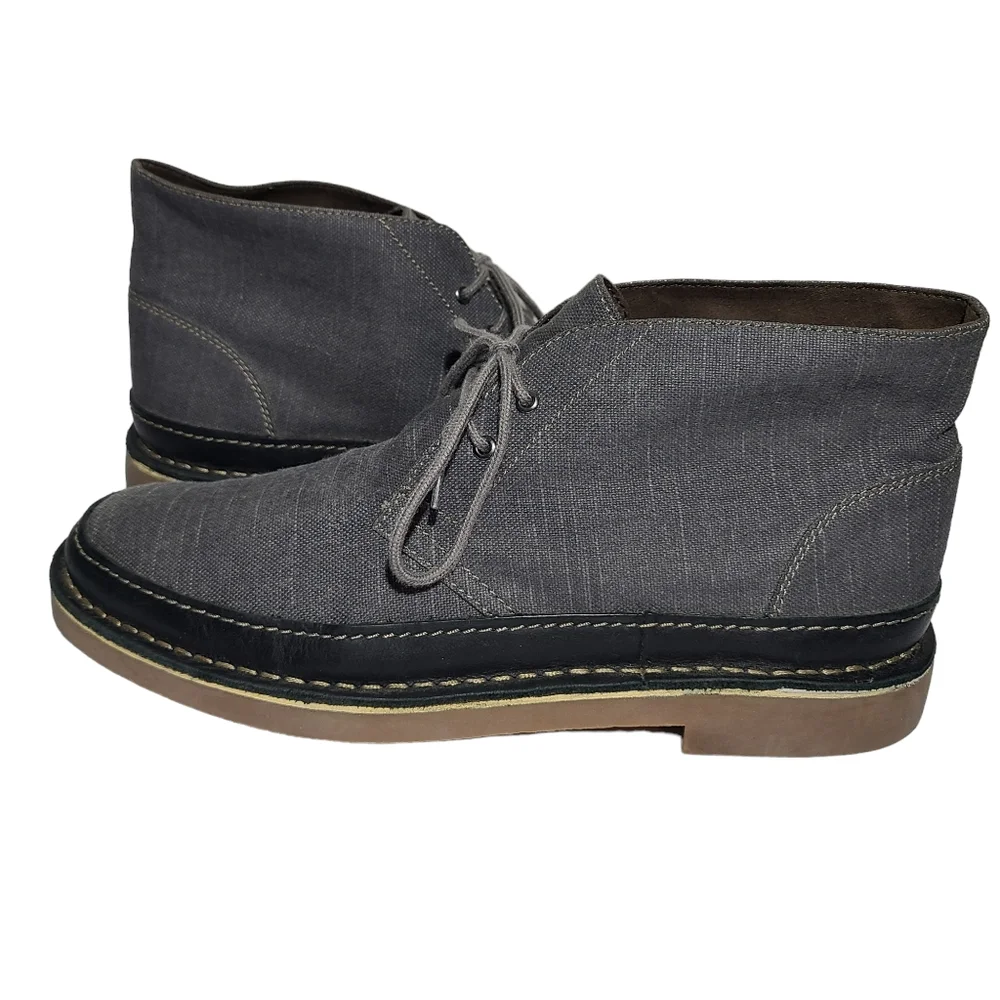 Clarks BUSHACRE RAND Chukka Boots Mens 11.5 M Gray 2-Eye Lace Up